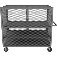 Durham - 2,000 Lb Capacity 3-Shelf Security Mesh Truck - Eagle Tool & Supply