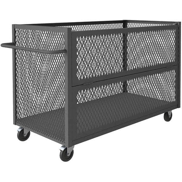 Durham - 1,400 Lb Capacity 1-Shelf 3-Sided Mesh Truck - Eagle Tool & Supply