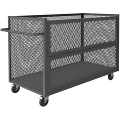 Durham - 1,400 Lb Capacity 1-Shelf 3-Sided Mesh Truck - Eagle Tool & Supply