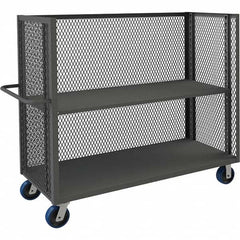 Durham - 3,000 Lb Capacity 3-Shelf 3-Sided Mesh Truck - Eagle Tool & Supply