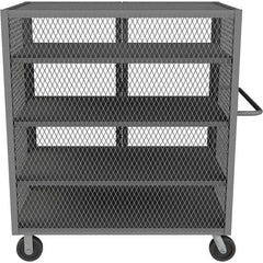 Durham - 2,000 Lb Capacity 4-Shelf Security Mesh Truck - Eagle Tool & Supply