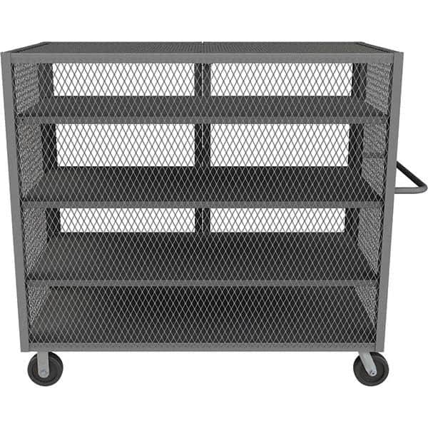 Durham - 2,000 Lb Capacity 4-Shelf Security Mesh Truck - Eagle Tool & Supply