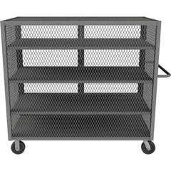 Durham - 2,000 Lb Capacity 4-Shelf Security Mesh Truck - Eagle Tool & Supply
