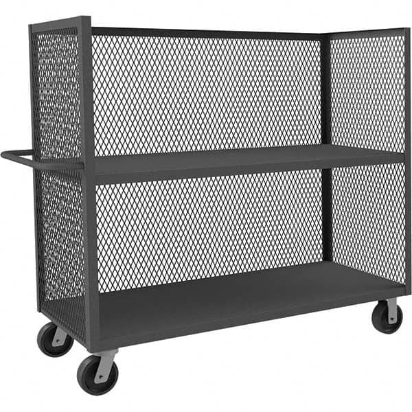 Durham - 3,000 Lb Capacity 2-Shelf 3-Sided Mesh Truck - Eagle Tool & Supply