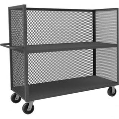 Durham - 3,000 Lb Capacity 2-Shelf 3-Sided Mesh Truck - Eagle Tool & Supply