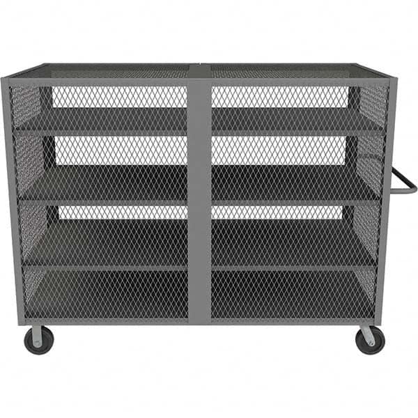Durham - 2,000 Lb Capacity 4-Shelf Security Mesh Truck - Eagle Tool & Supply