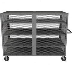 Durham - 2,000 Lb Capacity 4-Shelf Security Mesh Truck - Eagle Tool & Supply
