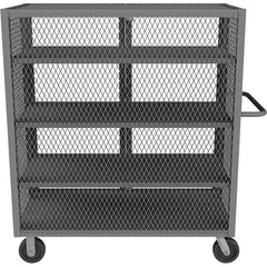 Durham - 2,000 Lb Capacity 4-Shelf Security Mesh Truck - Eagle Tool & Supply