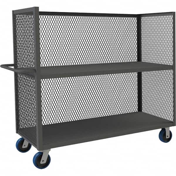 Durham - 3,600 Lb Capacity 2-Shelf 3-Sided Mesh Truck - Eagle Tool & Supply