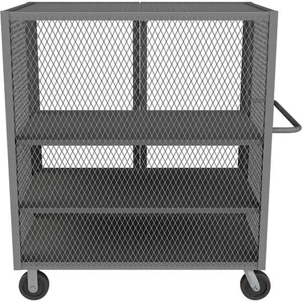 Durham - 2,000 Lb Capacity 3-Shelf Security Mesh Truck - Eagle Tool & Supply