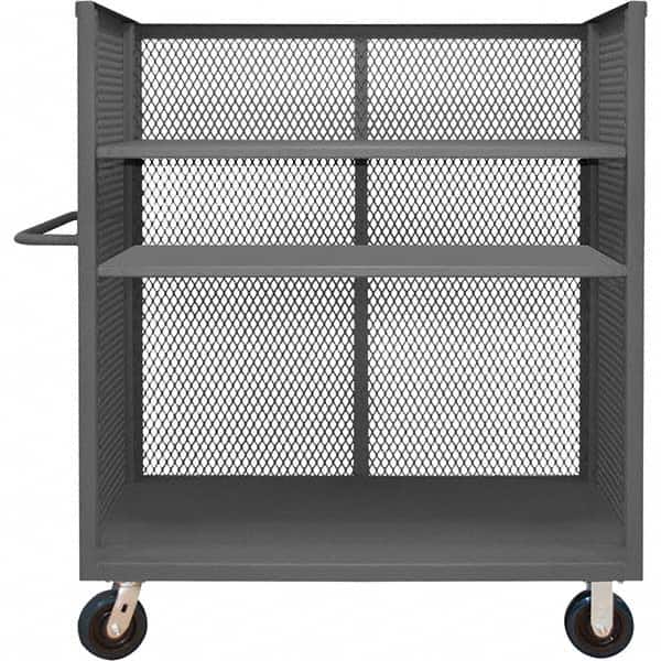 Durham - 3,600 Lb Capacity 3-Shelf 3-Sided Mesh Truck - Eagle Tool & Supply