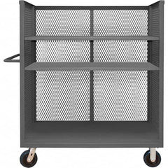 Durham - 3,600 Lb Capacity 3-Shelf 3-Sided Mesh Truck - Eagle Tool & Supply
