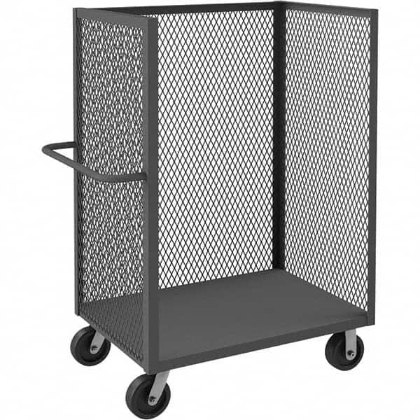 Durham - 2,000 Lb Capacity 1-Shelf 3-Sided Mesh Truck - Eagle Tool & Supply