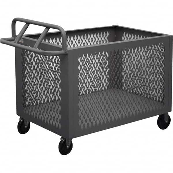Durham - 1,400 Lb Capacity 1-Shelf 4-Sided Mesh Box Truck - Eagle Tool & Supply