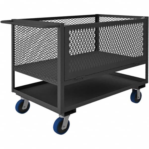 Durham - 2,000 Lb Capacity 2-Shelf 4-Sided Mesh Box Truck - Eagle Tool & Supply