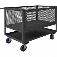 Durham - 2,000 Lb Capacity 2-Shelf 4-Sided Mesh Box Truck - Eagle Tool & Supply