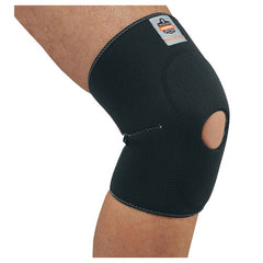 615 2 XL Black Knee Sleeve W/ Open Patella/Anterior Pad - Eagle Tool & Supply