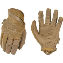 Mechanix Wear - Size S/M Work Gloves - For Work & Driver, Uncoated, Adjustable Closure Cuff, Full Fingered, Tan, Paired - Eagle Tool & Supply