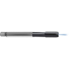Guhring - M10x1.50 Metric 3 Flute 6HX Bottoming Spiral Flute Tap - High Speed Steel, TiCN Finish, 100mm OAL, Right Hand Flute, Right Hand Thread, D5/D6, Series 4165 - Exact Industrial Supply