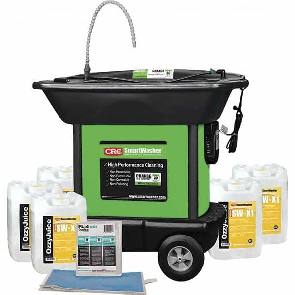 CRC - 25 Gal Free Standing Water-Based Mobile Parts Washer Kit - Eagle Tool & Supply