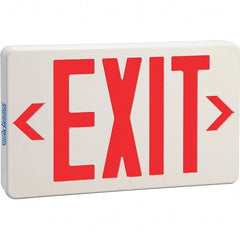 PRO-SOURCE - Illuminated Exit Signs Number of Faces: 2 Letter Color: Red - Eagle Tool & Supply