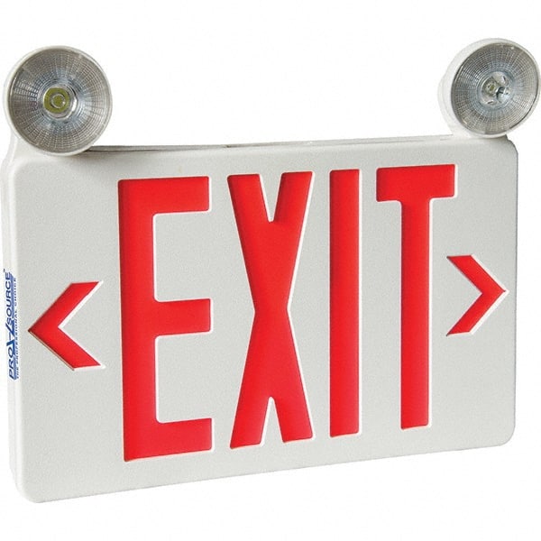 PRO-SOURCE - Combination Exit Signs Mounting Type: Universal Mount Number of Faces: 1; 2 - Eagle Tool & Supply