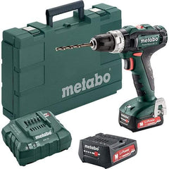 Metabo - 12 Volt 3/8" Keyless Chuck Cordless Hammer Drill - 0 to 21,000 BPM, 0 to 360 & 1,400 RPM, Reversible - Eagle Tool & Supply