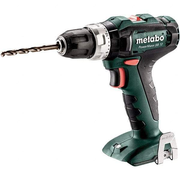 Metabo - 12 Volt 3/8" Keyless Chuck Cordless Hammer Drill - 0 to 21,000 BPM, 0 to 360 & 1,400 RPM, Reversible - Eagle Tool & Supply