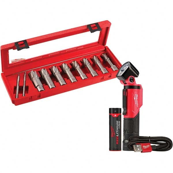 Milwaukee Tool - Annular Cutter Sets Minimum Cutter Diameter (Inch): 9/16 Maximum Cutter Diameter (Inch): 1-1/16 - Eagle Tool & Supply