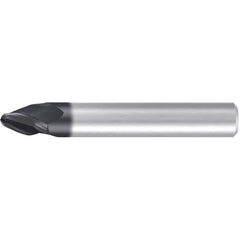 Emuge - Barrel Cutter End Mills; End Type: Circle Segment Taper-Form A ; Material: Solid Carbide ; Taper Angle Per Side: 17.50 ; Small End Diameter (mm): 4.00 ; Shank Diameter (mm): 6.0000 ; Length of Cut (mm): 5.5000 - Exact Industrial Supply
