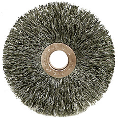 ‎1-1/2″ Small Diameter Crimped Wire Wheel, .005″ Stainless Steel Fill, 3/8″ Arbor Hole - Eagle Tool & Supply