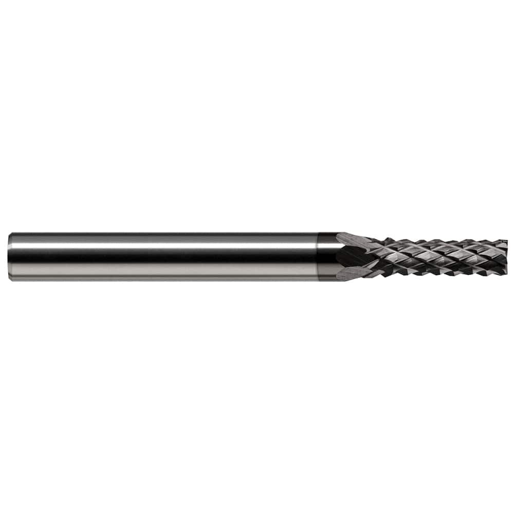 Harvey Tool - 1/4" Diam, 3/4" LOC, 1/4" Shank Diam, 10-Flute Burr-End Diamond-Pattern Router Bit - Exact Industrial Supply