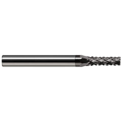 Harvey Tool - 1/4" Diam, 3/4" LOC, 1/4" Shank Diam, 10-Flute Burr-End Diamond-Pattern Router Bit - Exact Industrial Supply