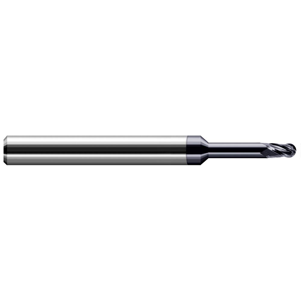 Harvey Tool - 1/16", 3/32" LOC, 1/8" Shank Diam, 4 Flute Solid Carbide Ball End Mill - Exact Industrial Supply