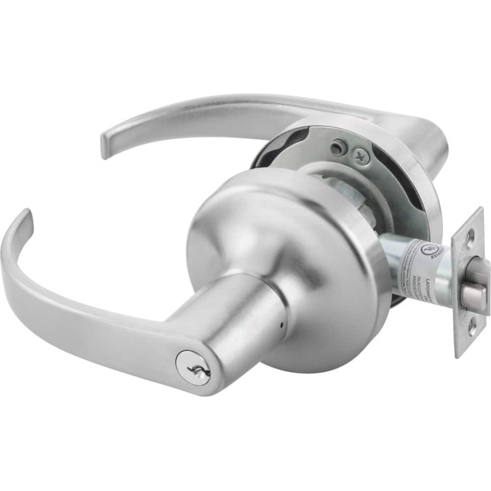 Yale - Lever Locksets; Door Thickness: 1-3/4 (Inch); Door Thickness: 1-3/4 ; Back Set: 2-3/4 (Inch); For Use With: Classroom or Utility Room Doors ; Finish/Coating: Satin Chrome ; Cylinder Type: 6 Pin Para Keyway - Exact Industrial Supply