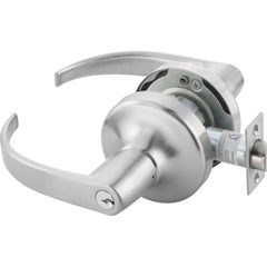 Yale - Lever Locksets; Door Thickness: 1-3/4 (Inch); Door Thickness: 1-3/4 ; Back Set: 2-3/4 (Inch); For Use With: Storeroom; Utility; Exit Doors ; Finish/Coating: Satin Chrome ; Cylinder Type: 6 Pin Para Keyway - Exact Industrial Supply