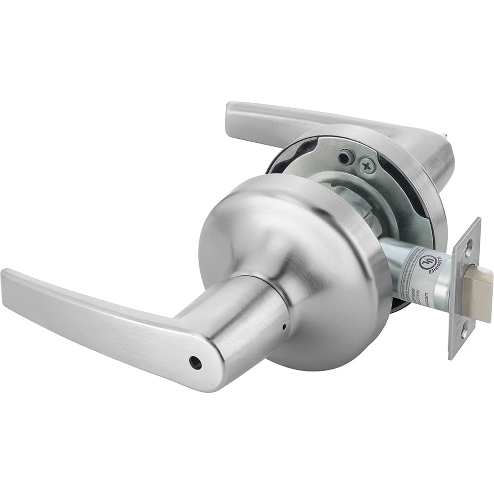 Yale - Lever Locksets; Door Thickness: 1-3/4 (Inch); Door Thickness: 1-3/4 ; Back Set: 2-3/4 (Inch); For Use With: Classroom or Utility Room Doors ; Finish/Coating: Satin Chrome ; Cylinder Type: 6 Pin Para Keyway - Exact Industrial Supply