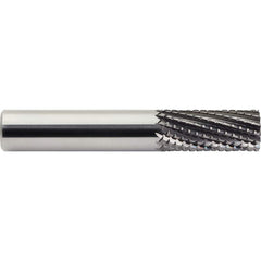 M.A. Ford - 1/2" Diam, 2" LOC, 1/2" Shank Diam, 16-Flute Burr-End Diamond-Pattern Router Bit - Exact Industrial Supply