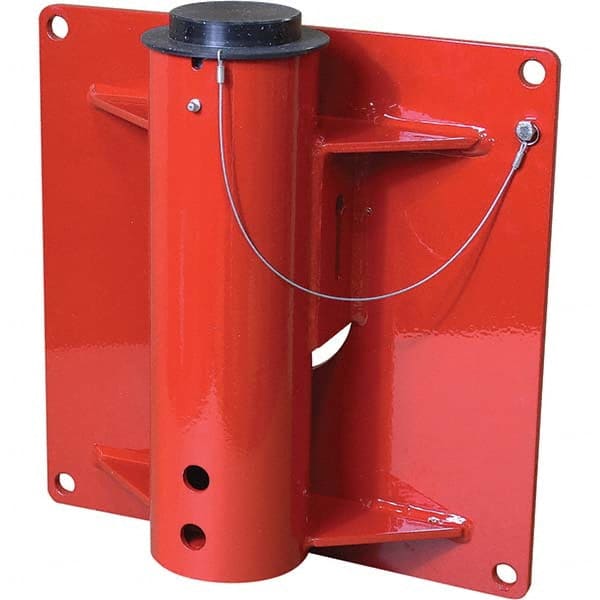 THERN - Davit Crane Bases Base Type: Wall Mount Base Finish/Coating: Red Powder Coat - Eagle Tool & Supply