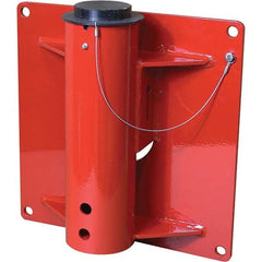 THERN - Davit Crane Bases Base Type: Wall Mount Base Finish/Coating: Red Powder Coat - Eagle Tool & Supply