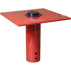 THERN - Davit Crane Bases Base Type: Flush Mount Base Finish/Coating: Red Powder Coat - Eagle Tool & Supply