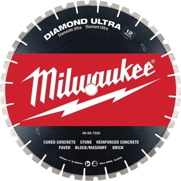 Milwaukee Tool - Wet & Dry-Cut Saw Blades Blade Diameter (Inch): 12 Blade Material: Diamond-Tipped - Eagle Tool & Supply