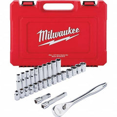 Milwaukee Tool - Socket Sets Measurement Type: Metric Drive Size: 1/2 - Eagle Tool & Supply
