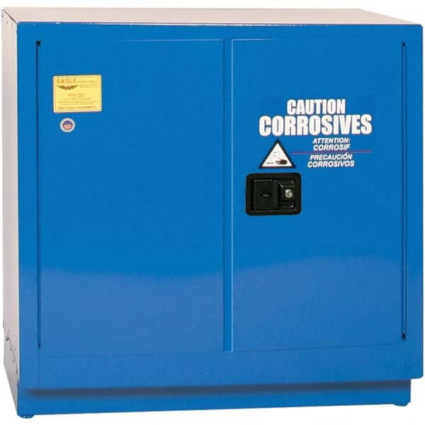 Eagle - Safety Cabinets Hazardous Chemical Type: Corrosive Chemicals Color: Royal Blue - Eagle Tool & Supply