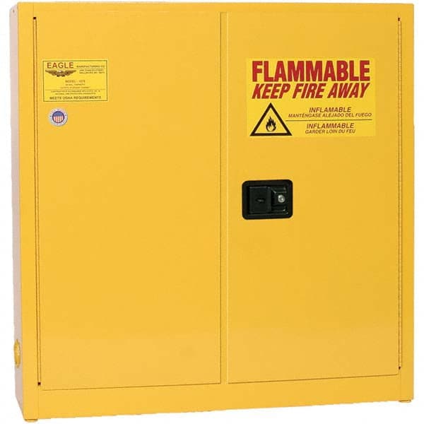 Eagle - Safety Cabinets Hazardous Chemical Type: Flammable and Combustible Liquids Color: Yellow - Eagle Tool & Supply