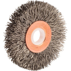2″ Diameter-1/2″ Arbor Hole - Copper Center Stainless Straight Wheel - Eagle Tool & Supply