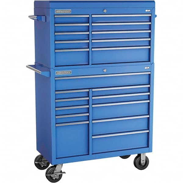 Champion Tool Storage - Tool Storage Combos & Systems Type: Top Chest/Roller Cabinet Combo with Maintenance Cart Drawers Range: 16 Drawers or More - Eagle Tool & Supply