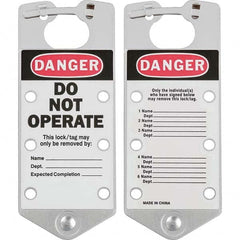 Brady - 1 5-Piece Single Jaw 1.429" Jaw Diam 6 Padlock Aluminum Lockout Hasp - Eagle Tool & Supply