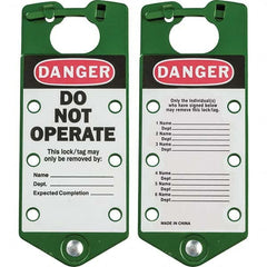 Brady - 1 5-Piece Single Jaw 1.429" Jaw Diam 6 Padlock Aluminum Lockout Hasp - Eagle Tool & Supply