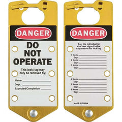 Brady - 1 5-Piece Single Jaw 1.429" Jaw Diam 6 Padlock Aluminum Lockout Hasp - Eagle Tool & Supply